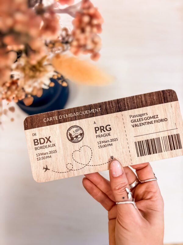 Billet avion bois voyage surprise_02 Billet avion bois voyage surprise_02