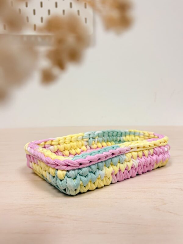 Corbeille rectangulaire au crochet02 Corbeille rectangulaire au crochet
