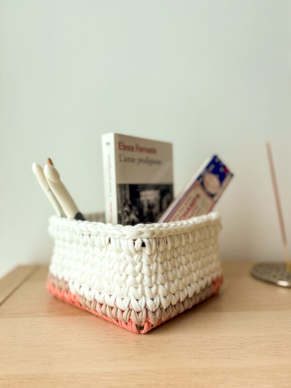 Panier carré au crochet compartiment01 Panier carré au crochet compartiment01