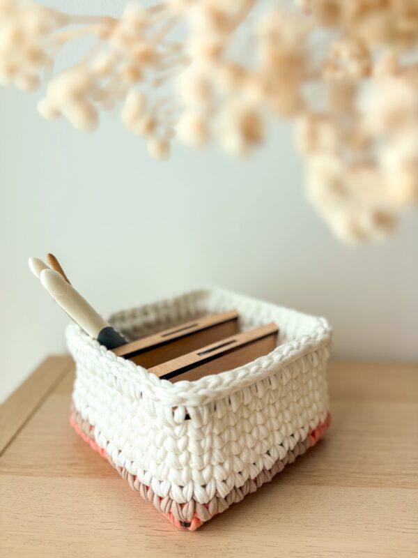 Panier carré au crochet compartiment04 Panier carré au crochet compartiment04