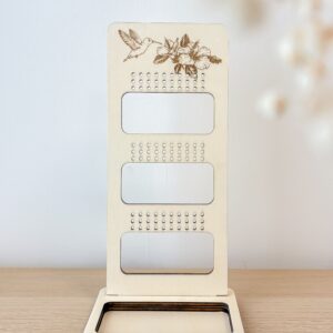 Porte-boucles d'oreilles bois