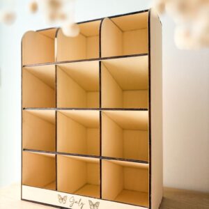 Boîte de Rangement Inclinée en Bois