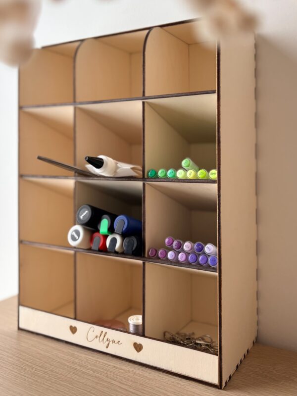 Boîte de Rangement Inclinée en Bois