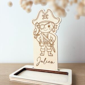 Vide Poche en Bois Personnalisable pirate_02