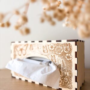 Boîte à Mouchoirs en Bois Personnalisable_papillon01