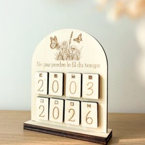 Calendrier Perpetuel en Bois Personnalisable