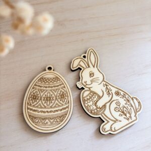 Lapin et oeuf de Pâques à décorer 01 Lapin et oeuf de Pâques
