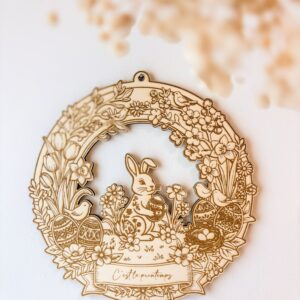 Couronne de Pâques en bois