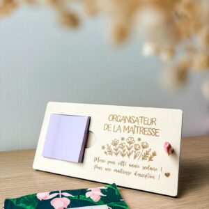 Support post-it bois personnalisable