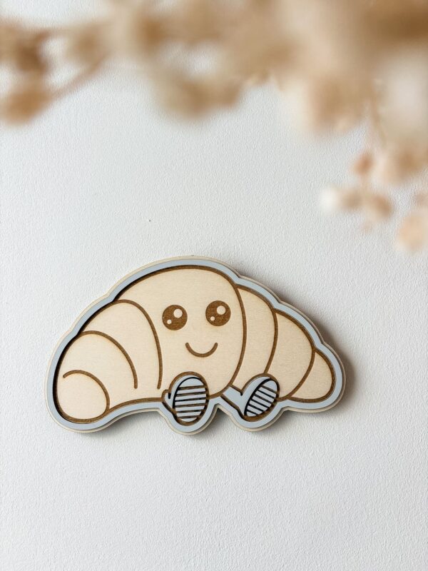 Décoration croissant bois