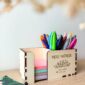 organisateur bureau bois