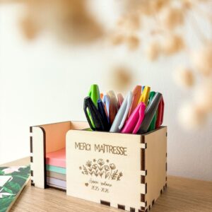 organisateur bureau bois