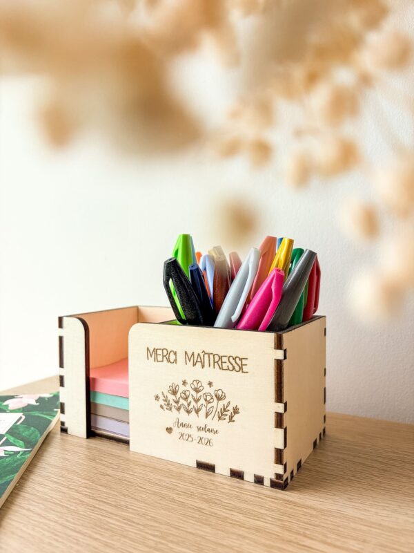 organisateur bureau bois