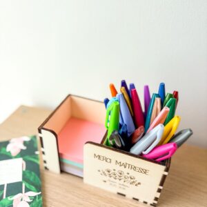 organisateur bureau bois