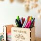 organisateur bureau bois