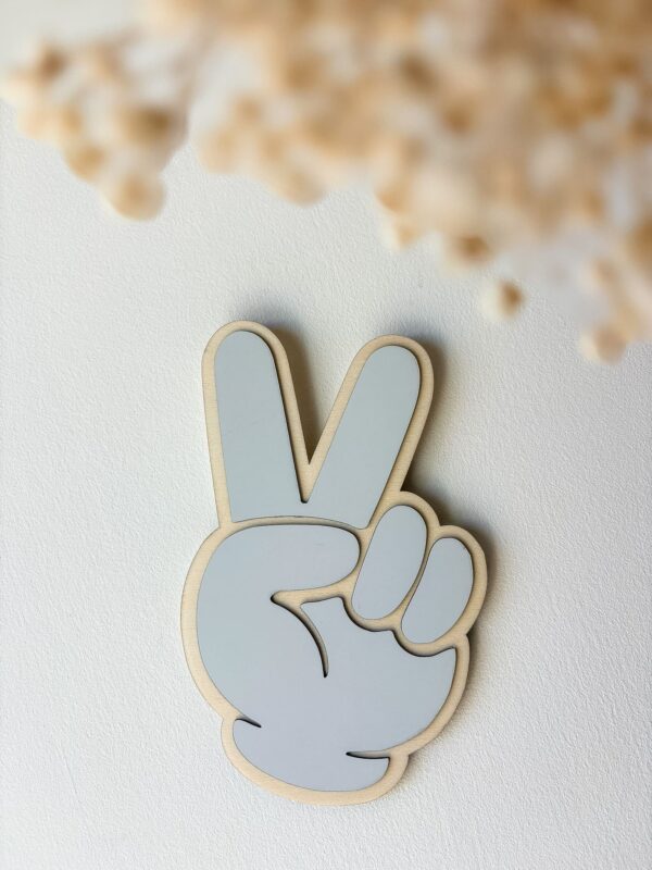 décoration murale signe peace bois