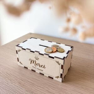tirelire en bois personnalisable