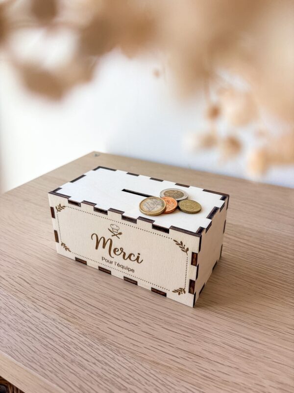 tirelire en bois personnalisable