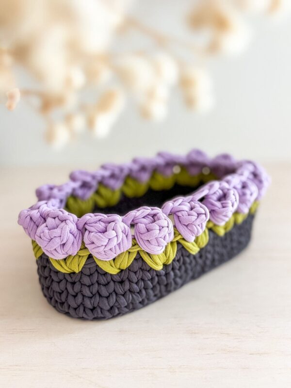 Paniere crochet tulipe_Ovale_01 Paniere crochet tulipe_Ovale_01