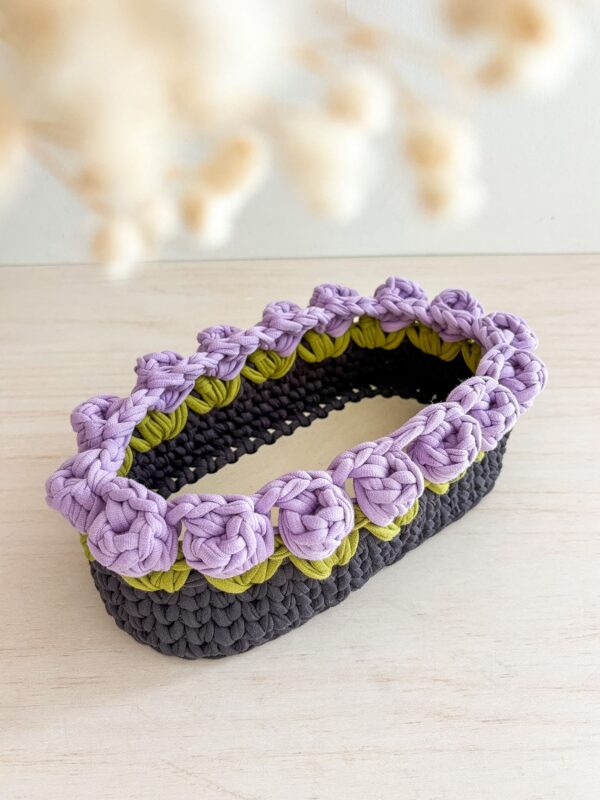 Paniere crochet tulipe_Ovale_02 Paniere crochet tulipe_Ovale_02