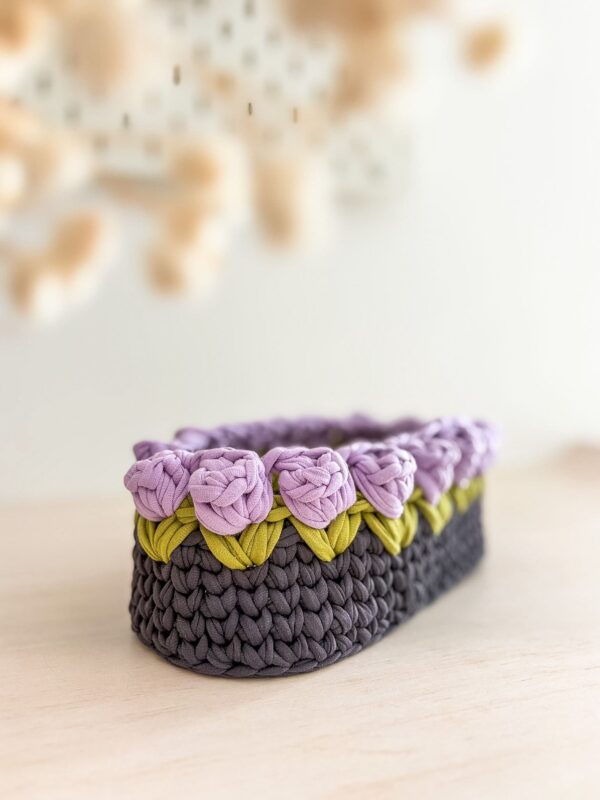 Paniere crochet tulipe_Ovale_03 Paniere crochet tulipe_Ovale_03