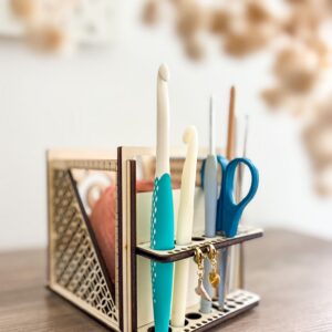 organisateur tricot crochet bois