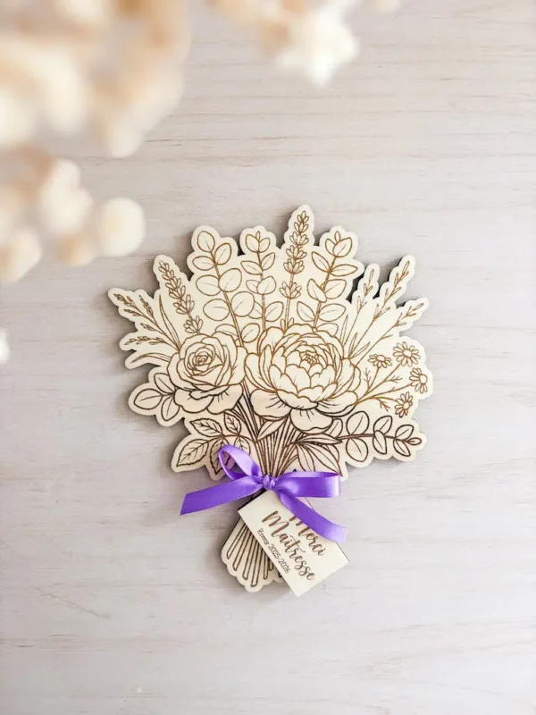 bouquet en bois personnalisé merci maîtresse 03 bouquet en bois personnalisé merci maîtresse 03
