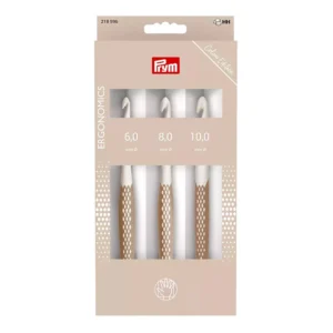 Coffret 3 Crochets Ergonomiques Taupe (6, 8 et 10 mm)
