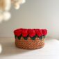 panière ronde crochet motif rose_03