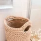 Panière à linge crochet ronde